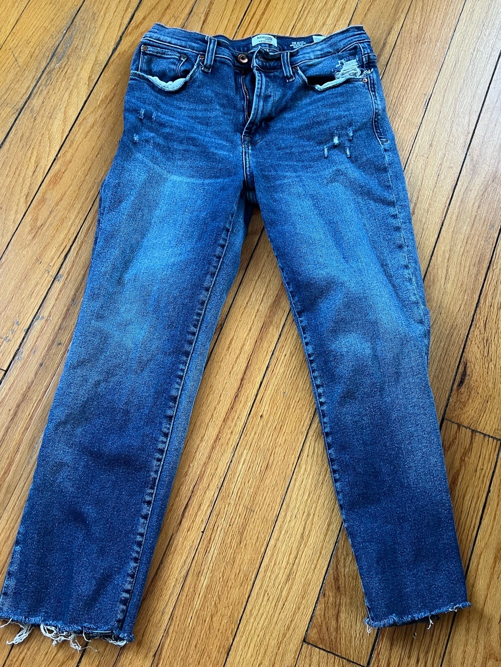 Kensie Women's Dark Blue Straight Leg Jeans